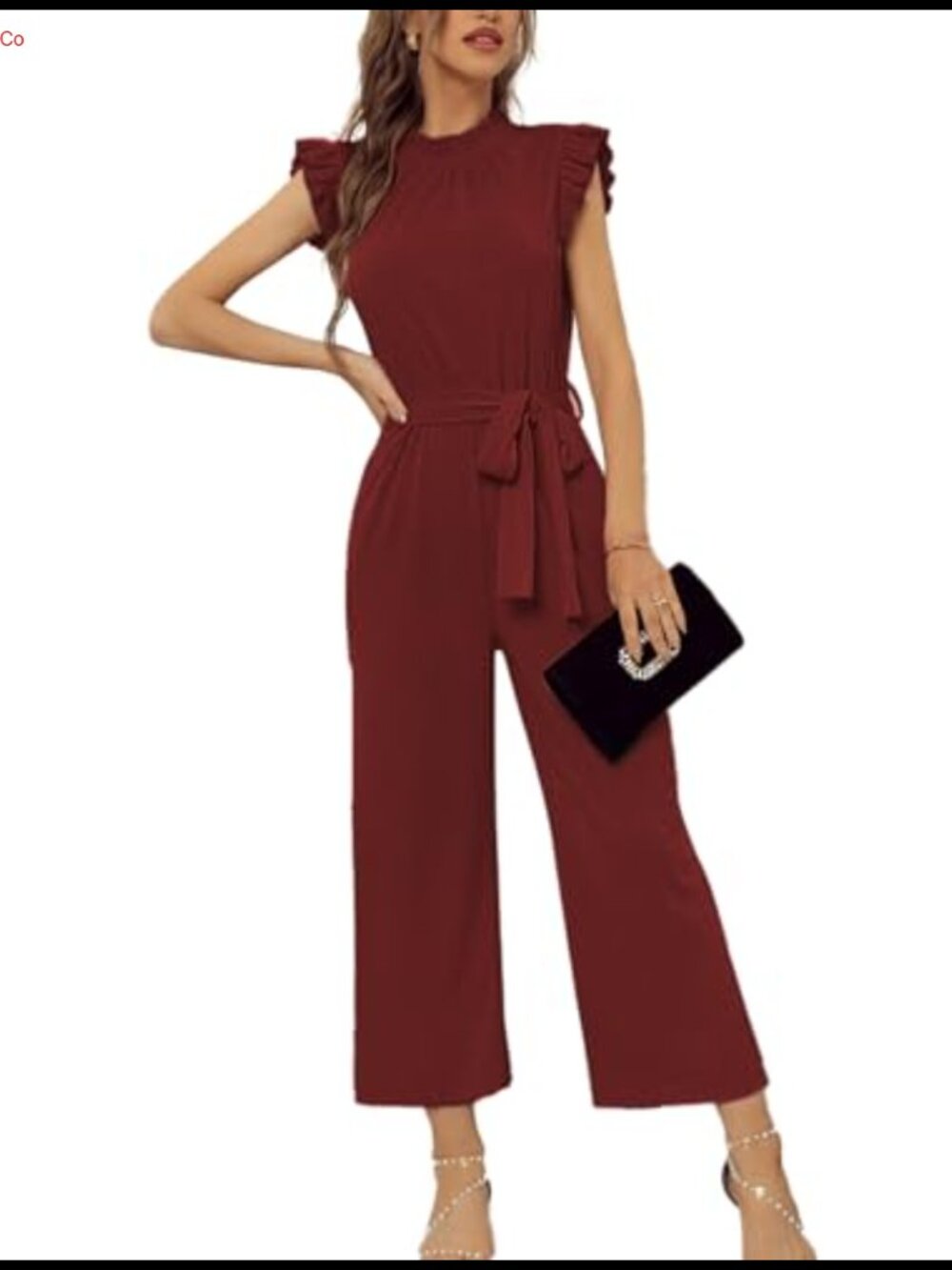 Women's Casual Jumpsuit Short Sleeve Wide Leg Romper Formal Business